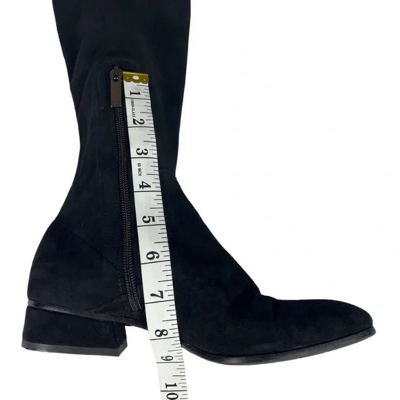 Aquatalia Luciana Women's Stretch Suede‎ Tall Boots Sz. 9 Nvy Blue - Picture 6 of 11